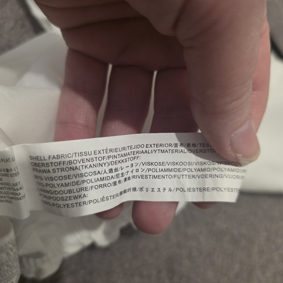 Moon River Anthropologie White Puff Sleeve Blouse Cropped Lined Xs - Picture 7 of 7